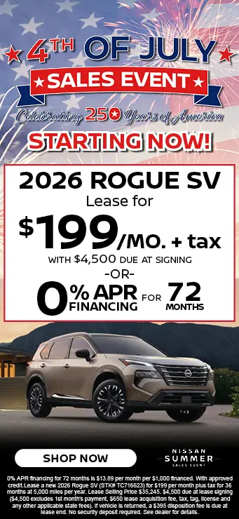 New 2026 Nissan Rogue July 4th